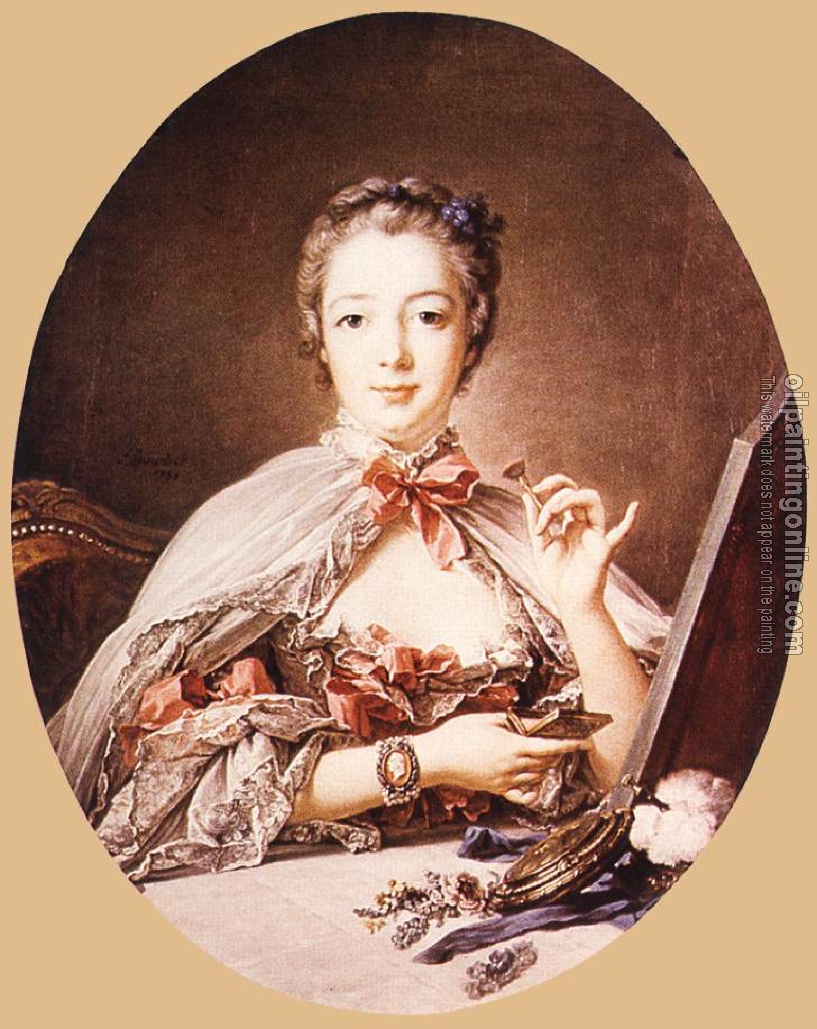 Boucher, Francois - Marquise de Pompadour at the Toilet-Table
